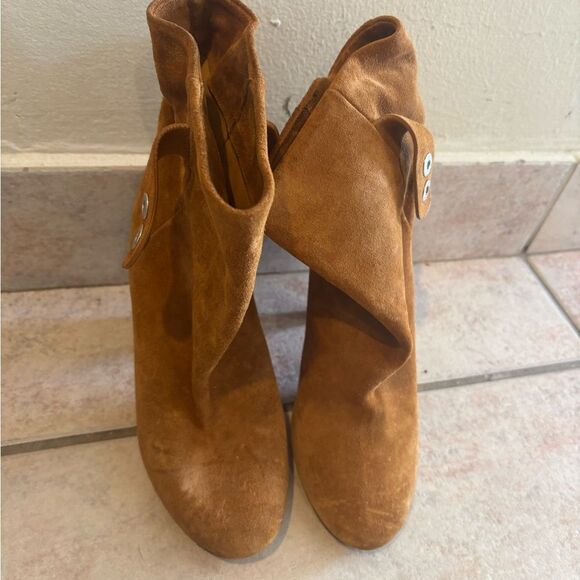 Isabel Marant Ankle Boots Lystal Cognac cowboy heels ankle shoes buckle booties - Picture 2 of 8